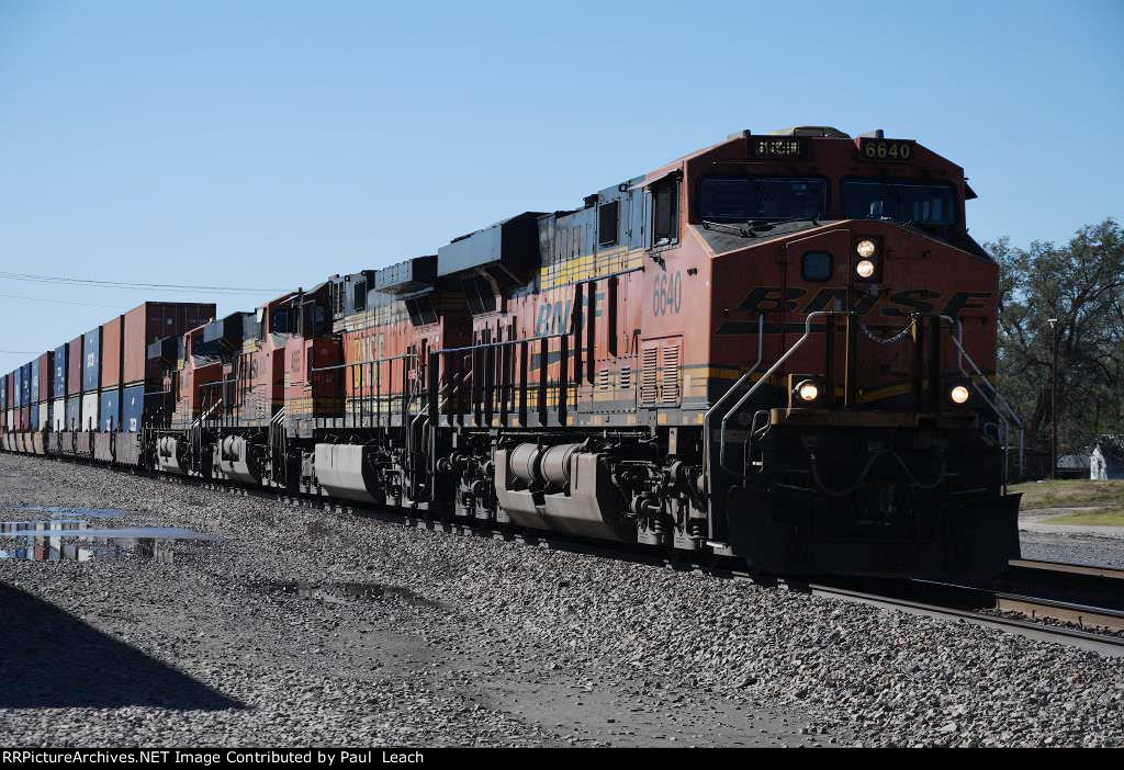 Stack train cruises east